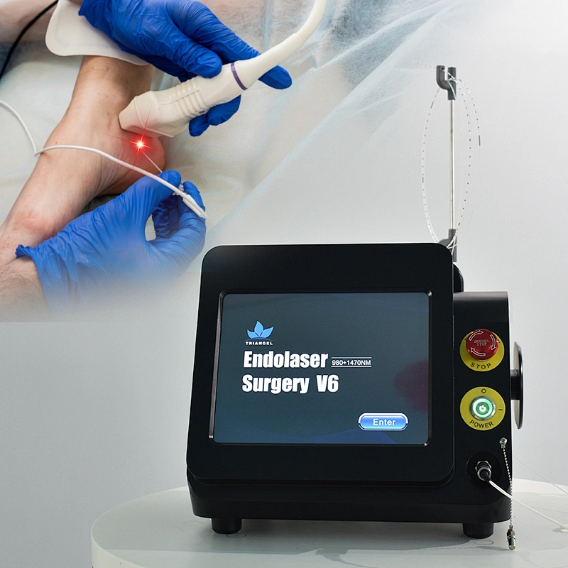 Portable Dual Wave 980nm+1470nm Diode Laser  Equipment Removal Varicose Veins EVLT EVLA