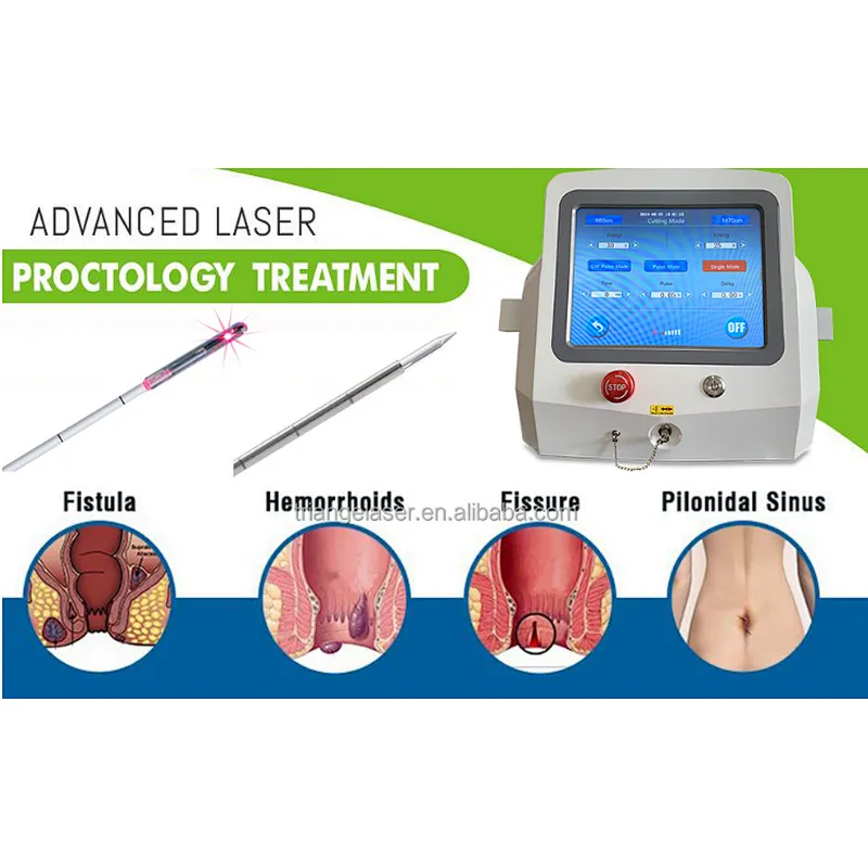 Proctological Surgery 980nm 1470nm Laser Machine Hemorrhoids  Laser Treatment  Diode Laser Machine