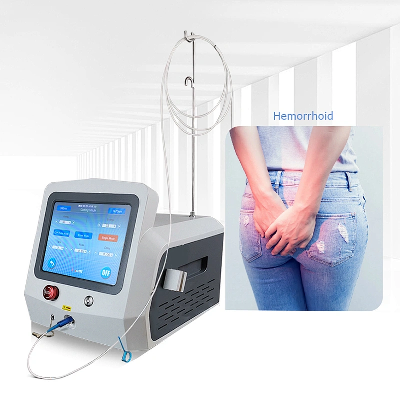 Portable Medical Instruments 980nm 1470nm Diode Laser Hemorrhoid Treatment Equipment for Removal Hemorrhoids Proctology Surgery