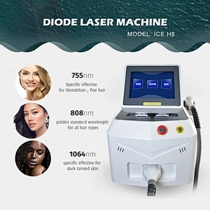 H8 ICE 1600W 808nm Laser Diode Hair Removal Laser Depilation 940nm 755nm 808nm 1064nm Machine