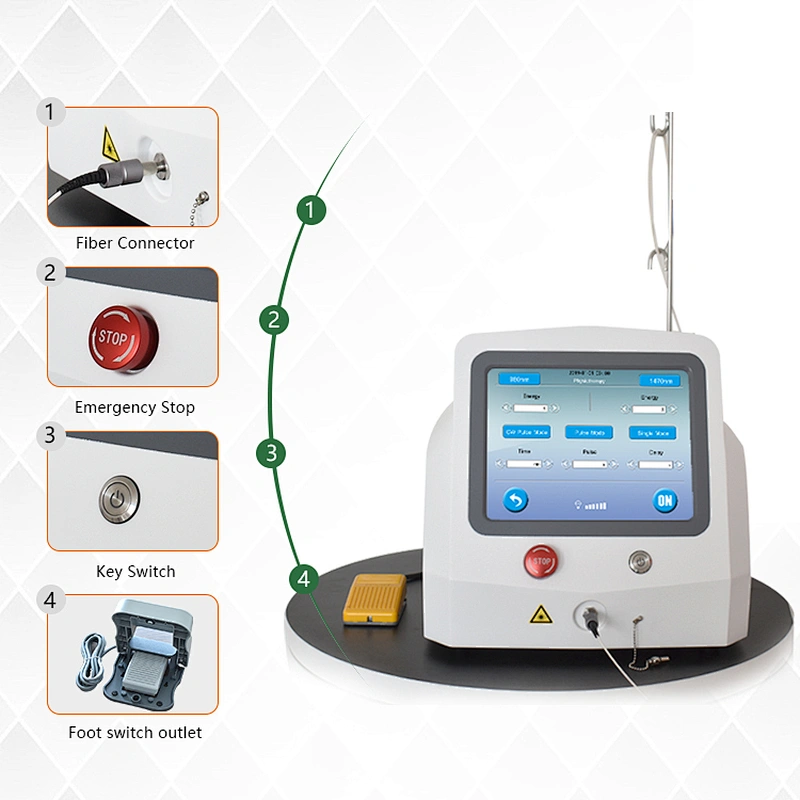 980 1470nm Diode Endolaser Equipment Micro Plastic Surgery Lipolysis Laser Machine Liposuction Equipment