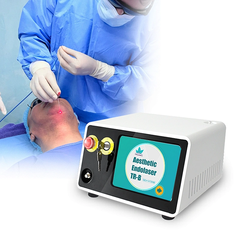 980nm 1470nm Portable Diode Laser Liposuction Machine Lipolysis Skin Tighten Endolaser for Facial Lifting