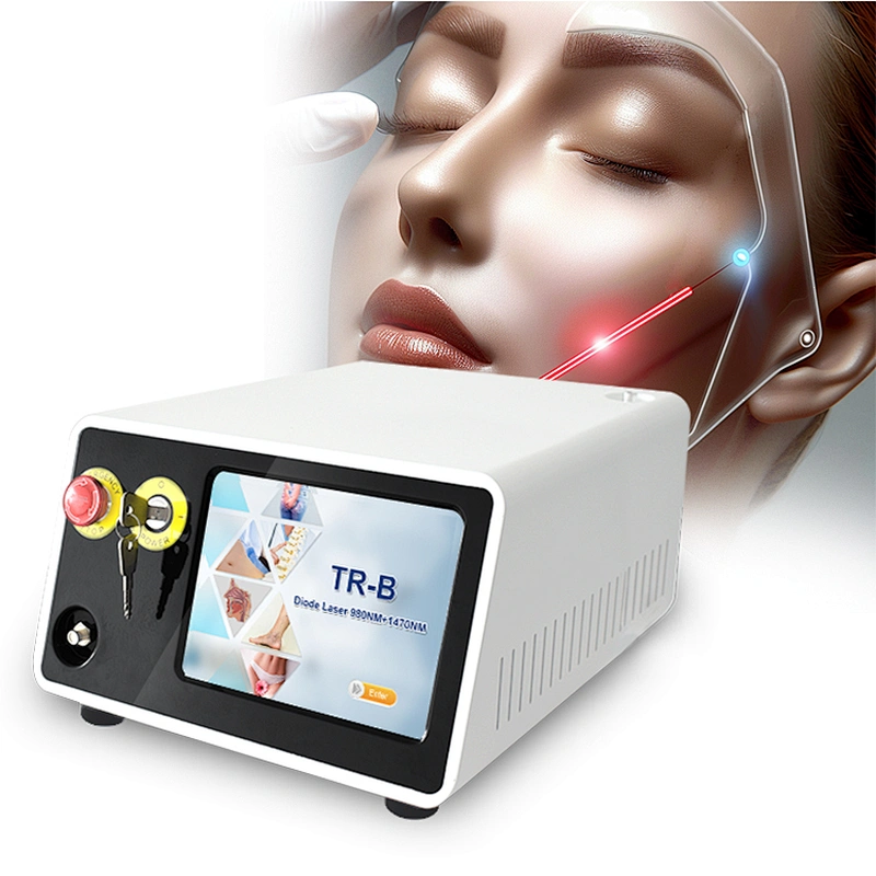 980nm 1470nm Endolaser Face Lifting Lipolysis Laser with Bare Fiber and FTF Fiber for Face and Body