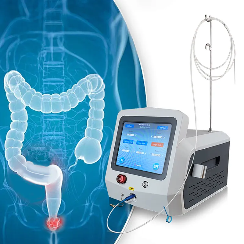 Laser 980nm 1470nm for Hemorrhoids Polyps and Anal Fissures Hemostasis Cutting Coagulation Laser