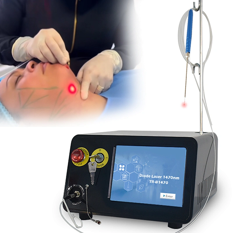 Portable 980nm+1470nm Diode Laser Liposuction Lipolysis Endolaser Face Skin Lifting Machine