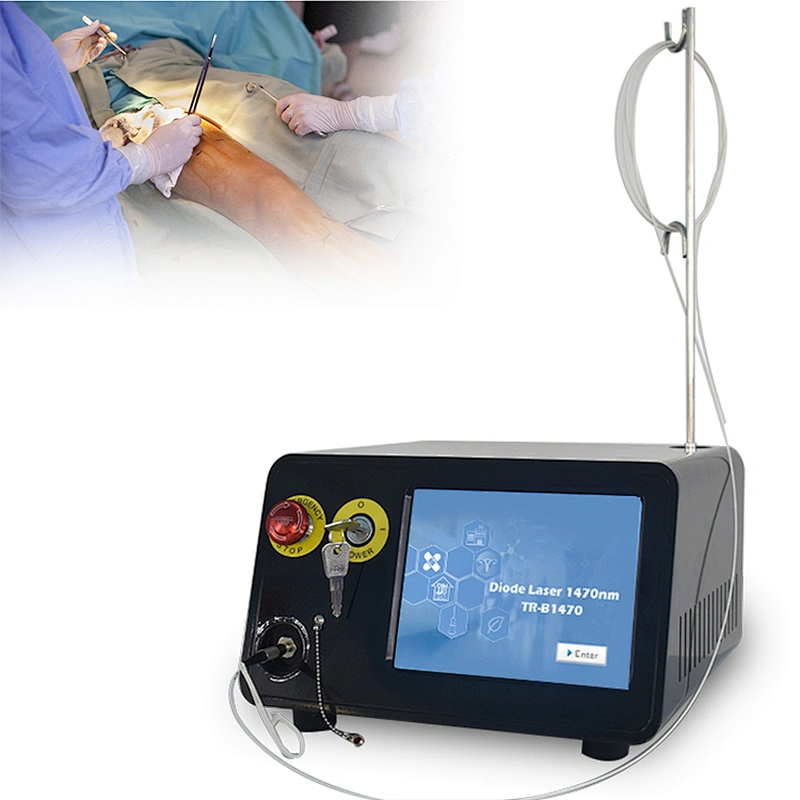 Medical Leg Vein Varicose Removal Machine Treatment EVLT 980nm1470nm Diode Laser Spider Veins Vascular Removal Device