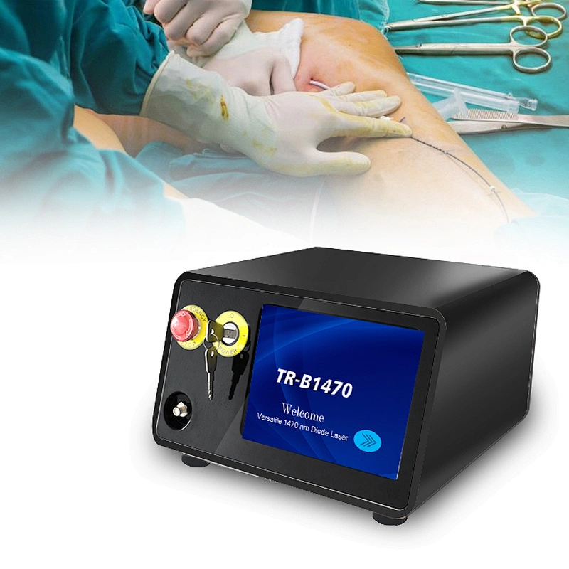Professional Medical 1470nm 17W EVLT EVLA Diode Laser Treatment Varicose Veins Device Spider Veins Vascular Removal Machine