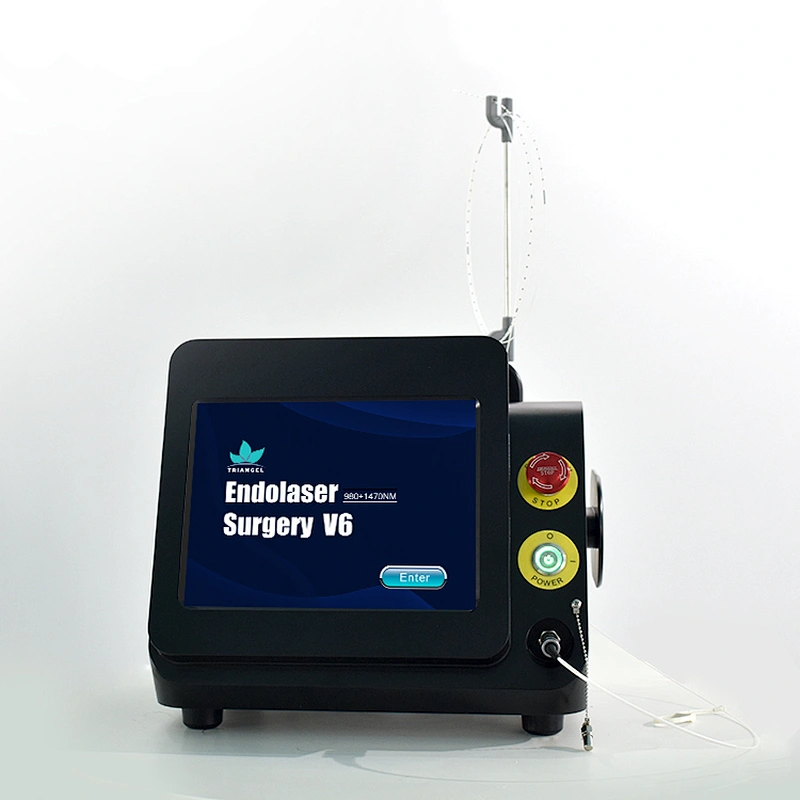 Spider Vein Telangiectasis Varicose Lesion Removal Laser Machine 980nm 1470nm Wavelength