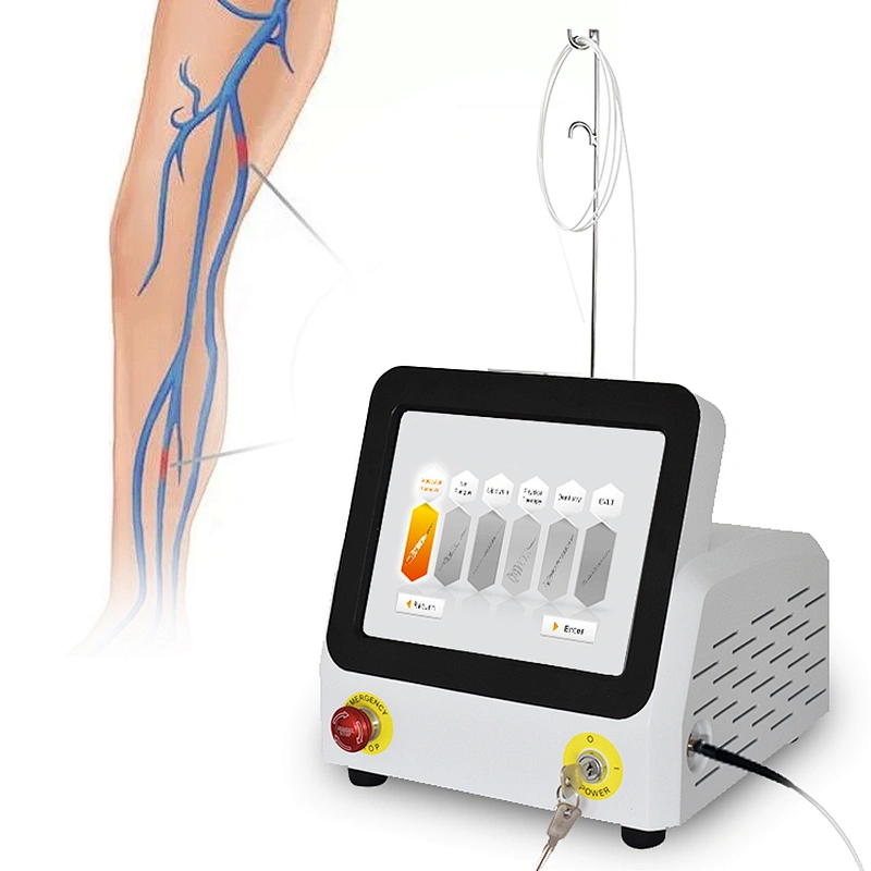 Professional Diode Laser 980nm 60W  EVLT / EVLA Treatment Varicose Vein Ablation Laser Machine