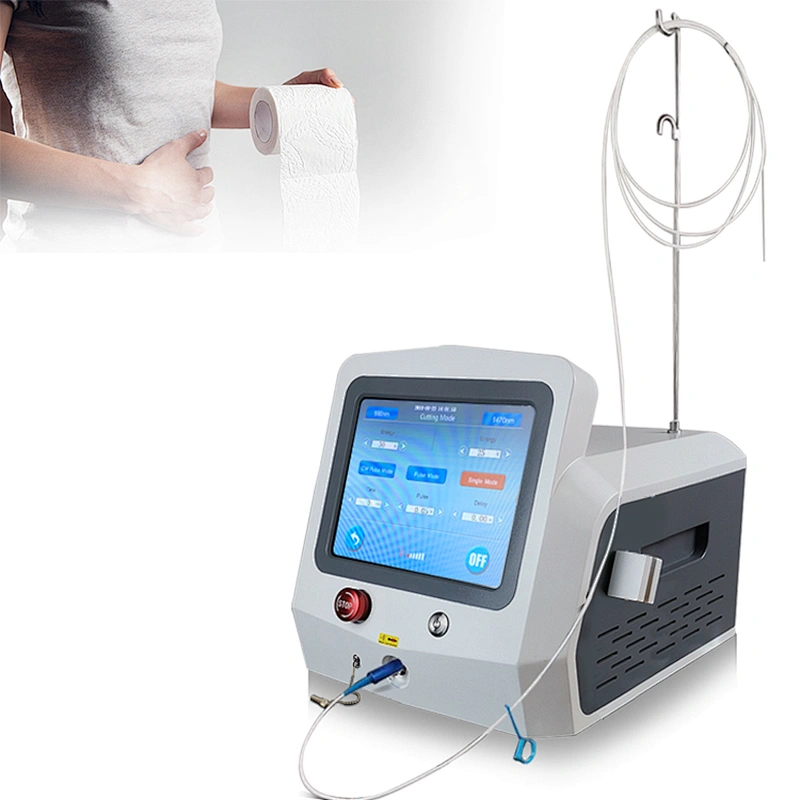 CE Approved 980nm1470nm Diode Laser  Proctology Machine Invasive Laser Therapies Hemorrhoids Anal Fistula