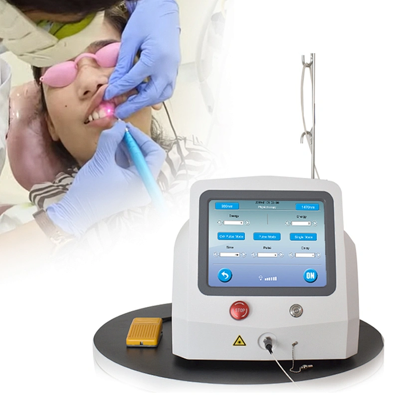 2025 Newest Portable Diode Laser Teeth Whitening Soft Tissue Cutting Dental 980nm1470nm Dual Wavelength Device