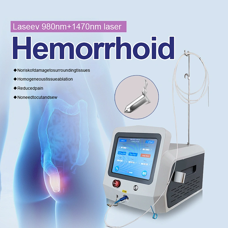 High Quality Hemorrhoids 980nm 1470nm Laser Machine 47w Mini-invasive Treatment for Hemorrhoids Fistula
