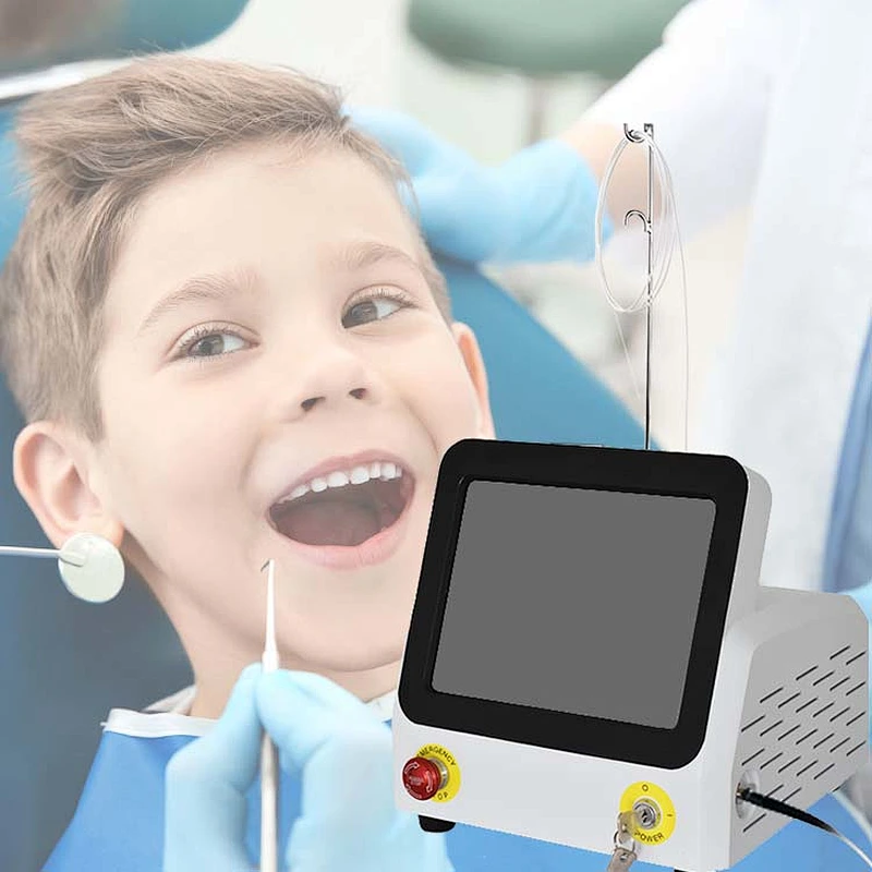 Triangel Laseev Three Wavelength Dental Diode Laser for Soft Tissue Surgery Oral Treatment Teeth Whitening