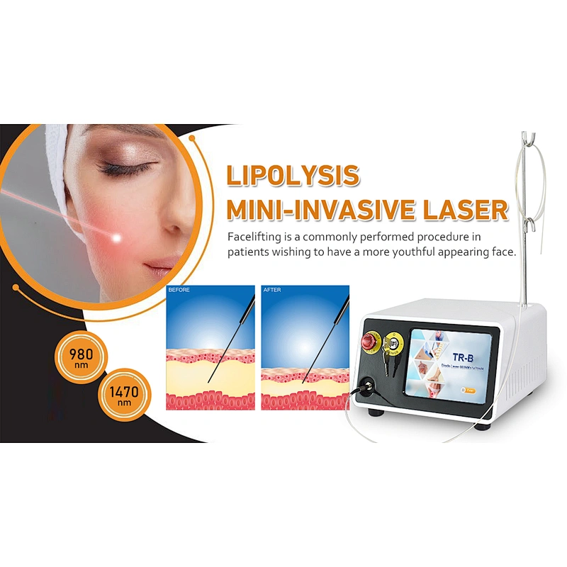 980nm 1470nm Laser Lipolysis Fiberlift Slimming Machine Endolaser