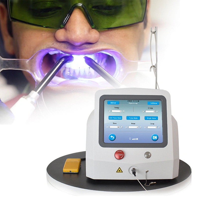 2025 Newest Portable Diode Laser Teeth Whitening Soft Tissue Cutting Dental 980nm1470nm Dual Wavelength Device