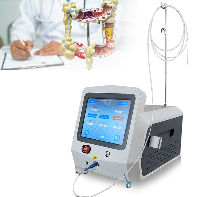 980nm1470nm Removal Endovenous Varicose Veins  Diode Laser Surgical Instrument EVLT Treatment Machine