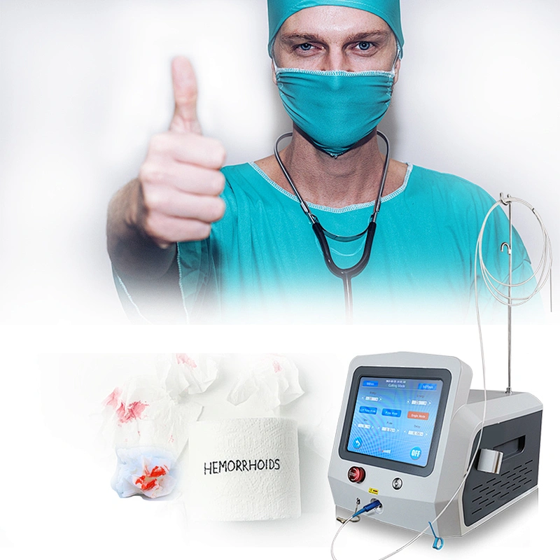 2024 Newest 980nm 1470nm Diode Laser 47w Hemorrhoids Fistula Laser Treatment Bloodless