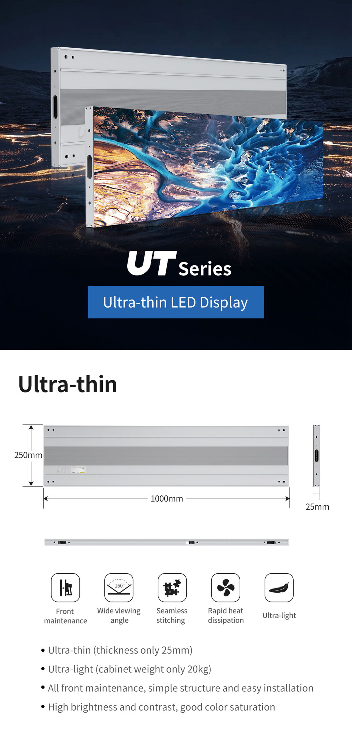 LED display screen for advertising indoor
