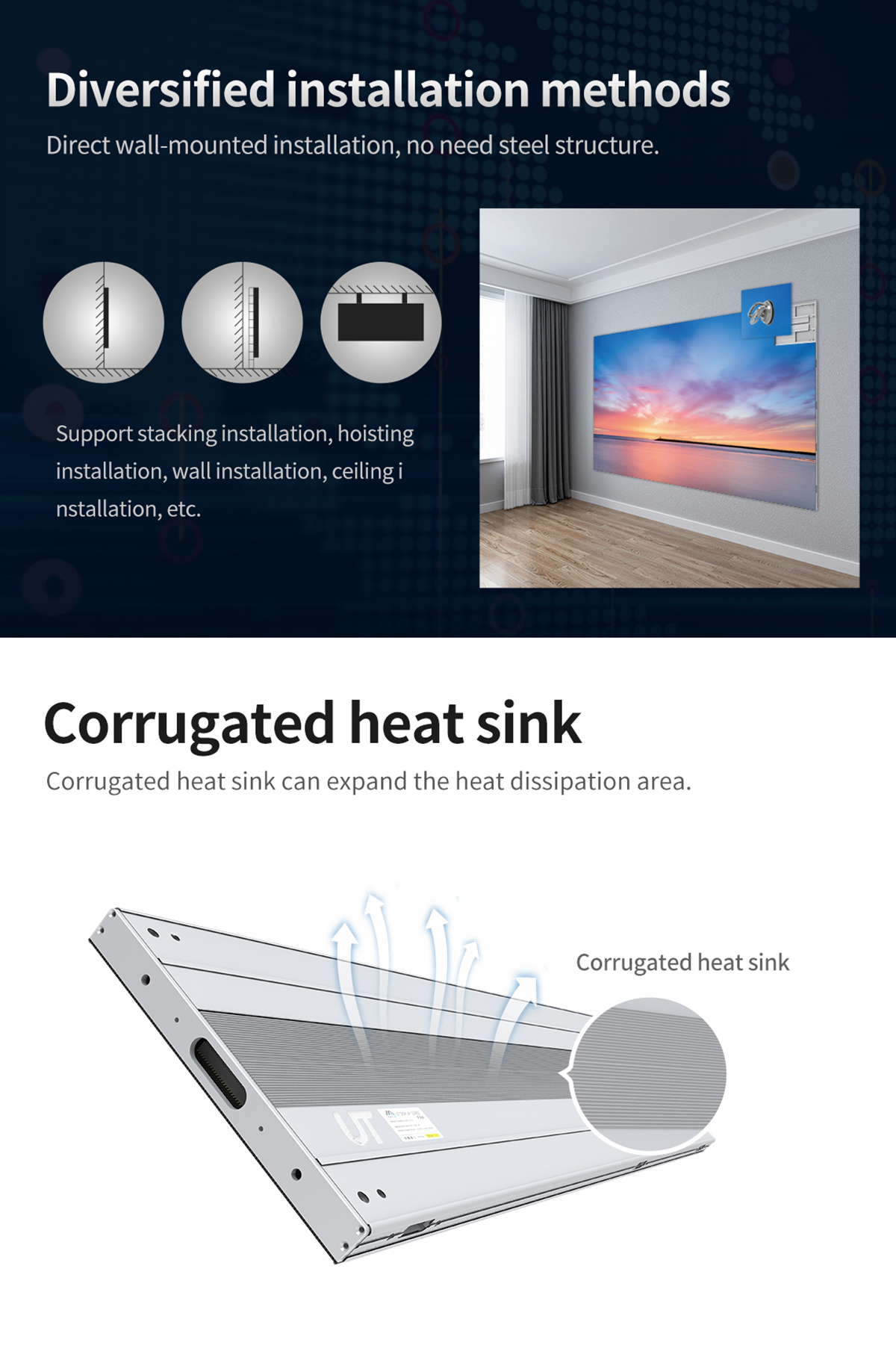 thin LED display screen for advertising indoor