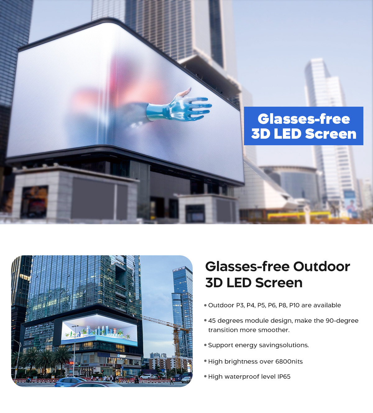 3D LED video walls