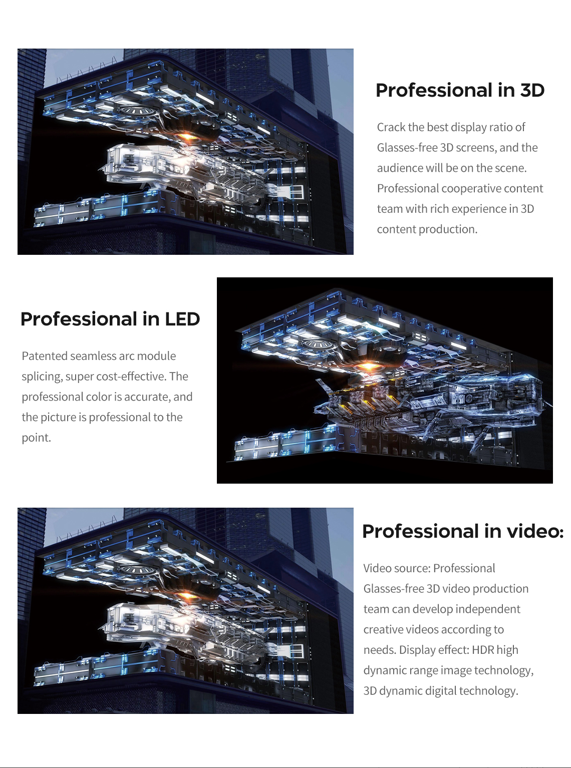 3D LED panel outdoor P4