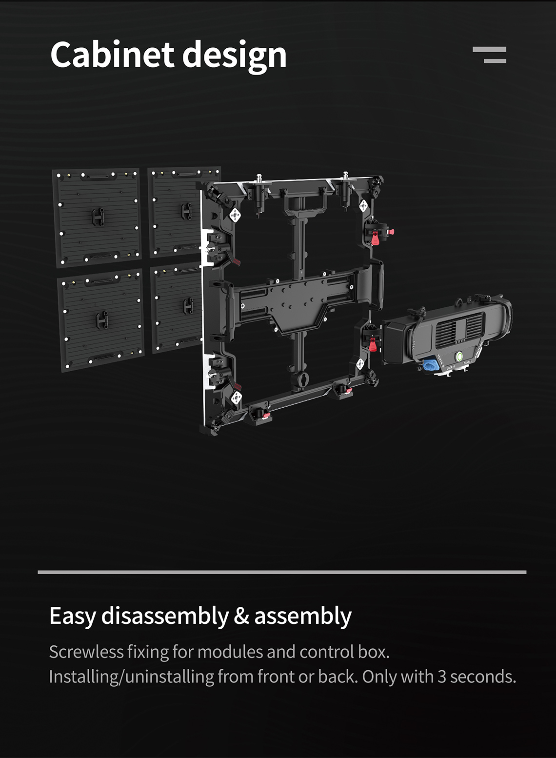 outdoor P3.84 LED cabinet