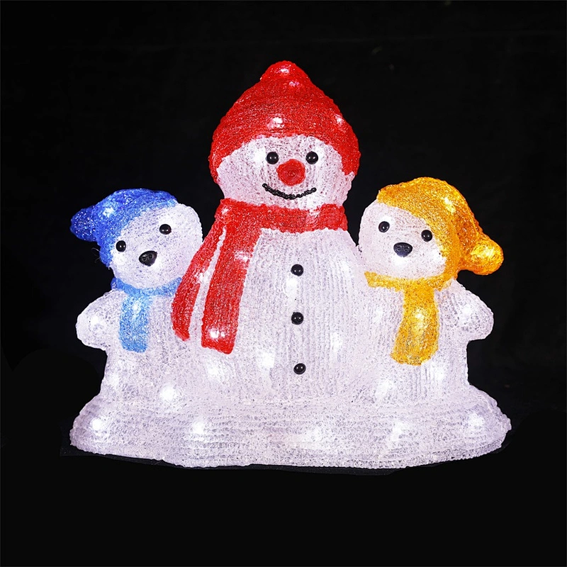 Hotsale animal sculpture christmas decoration 3D led Motif christmas snowman light 3D led Motif christmas snowman light