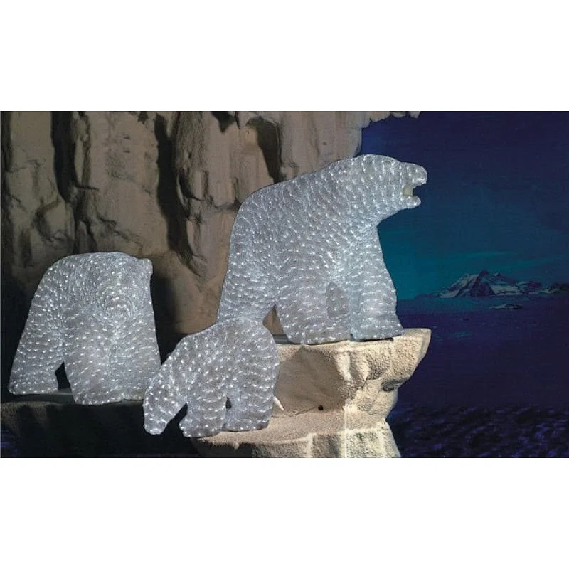 Outdoor 3D Christmas Decorations Santa LED Sculpture   Motif Light