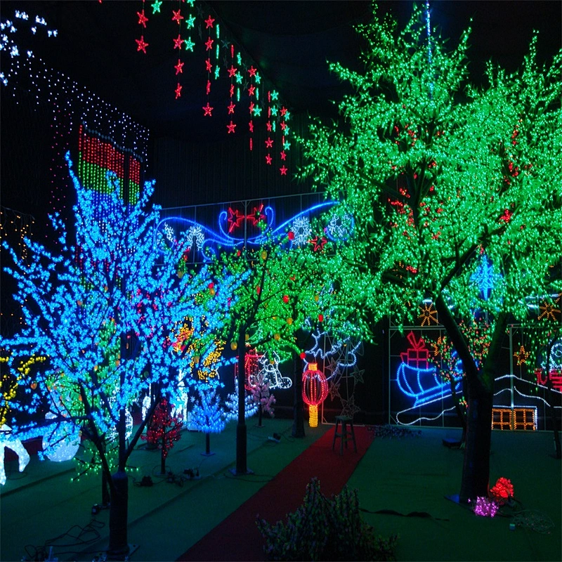 Hot sale Christmas decoration holiday lighting led color changing cherry blossom tree