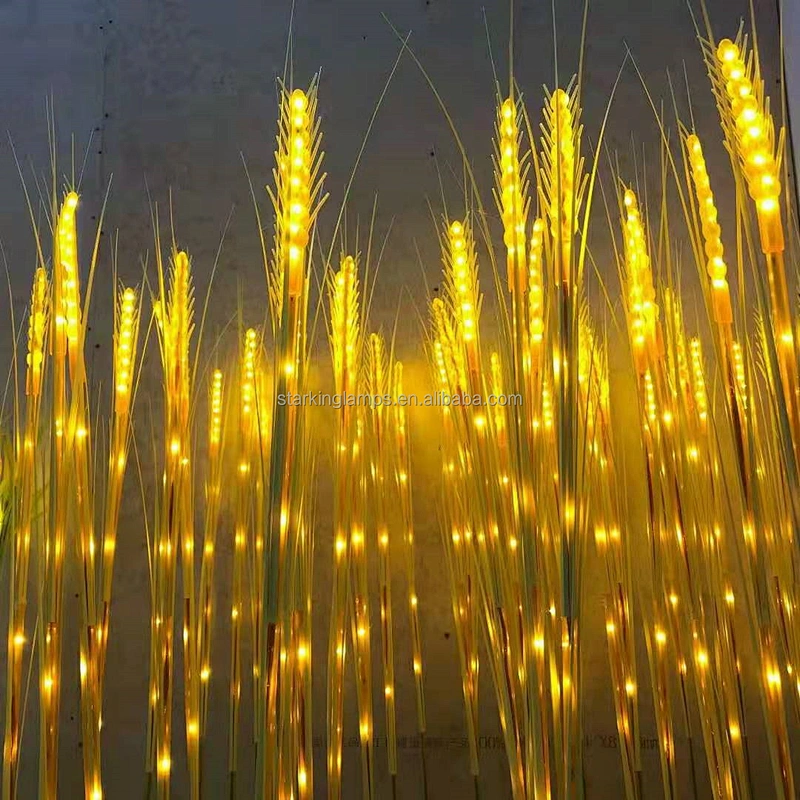 outdoor waterproof luminous colorful   Simulation Flower Courtyard Decoration Park Landscape Led Various colors wheat Light