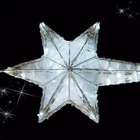 Color star pattern factory selling wholesale flicker Christmas tree decorations  pentagram pattern led motif  lights