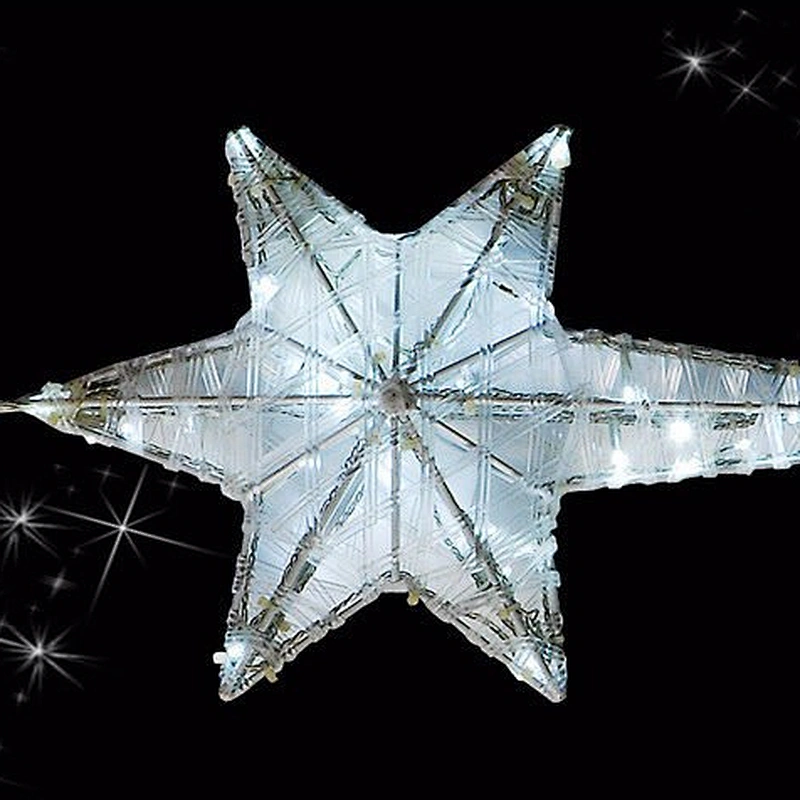 Color star pattern factory selling wholesale flicker Christmas tree decorations  pentagram pattern led motif  lights