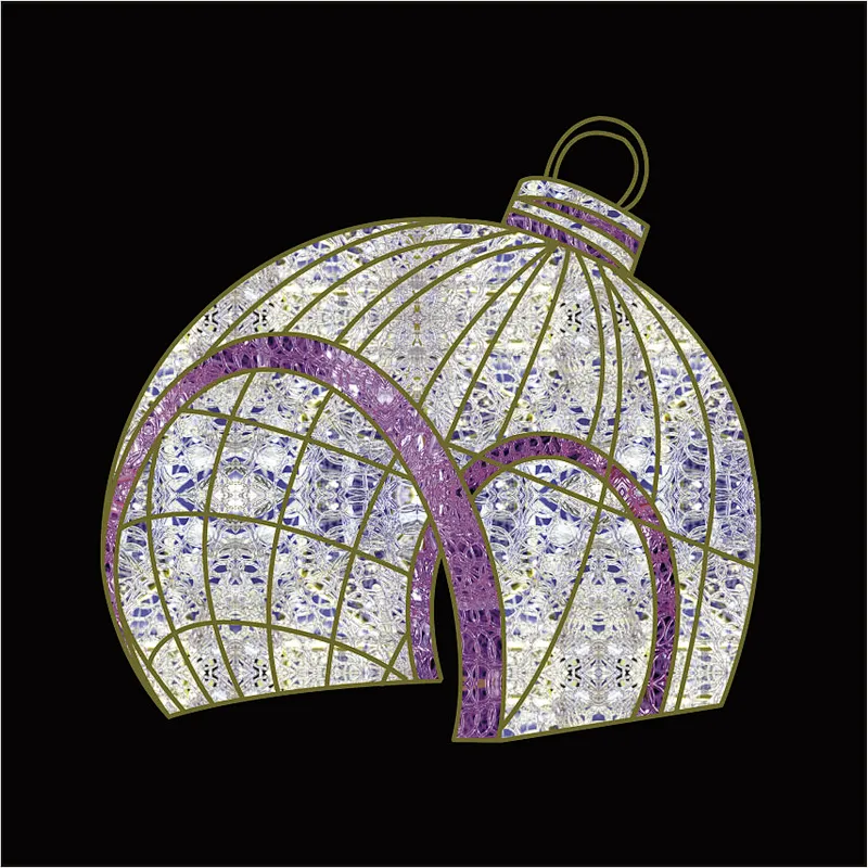 2019 hot sale Christmas ball ornament light  for park Christmas ball ornament light