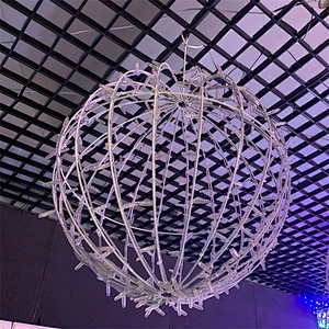 High quality 3D round ball motif light foldable string light decoration light
