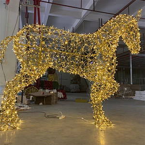320*230*80cm 3D horse motif light LED string light material outdoor decoration light