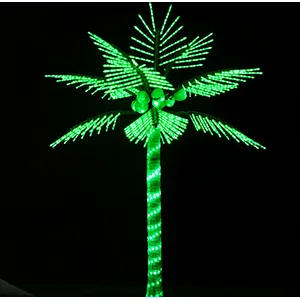 Hot sale 220V 110V 24V artificial led lighted coconut palm tree light for park or hotel outdoor decorations