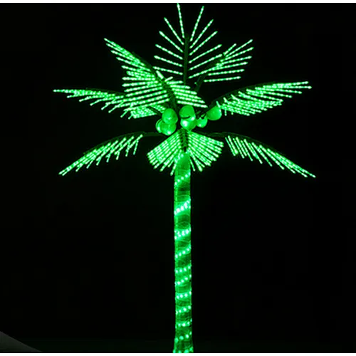Hot sale 220V 110V 24V artificial led lighted coconut palm tree light for park or hotel outdoor decorations