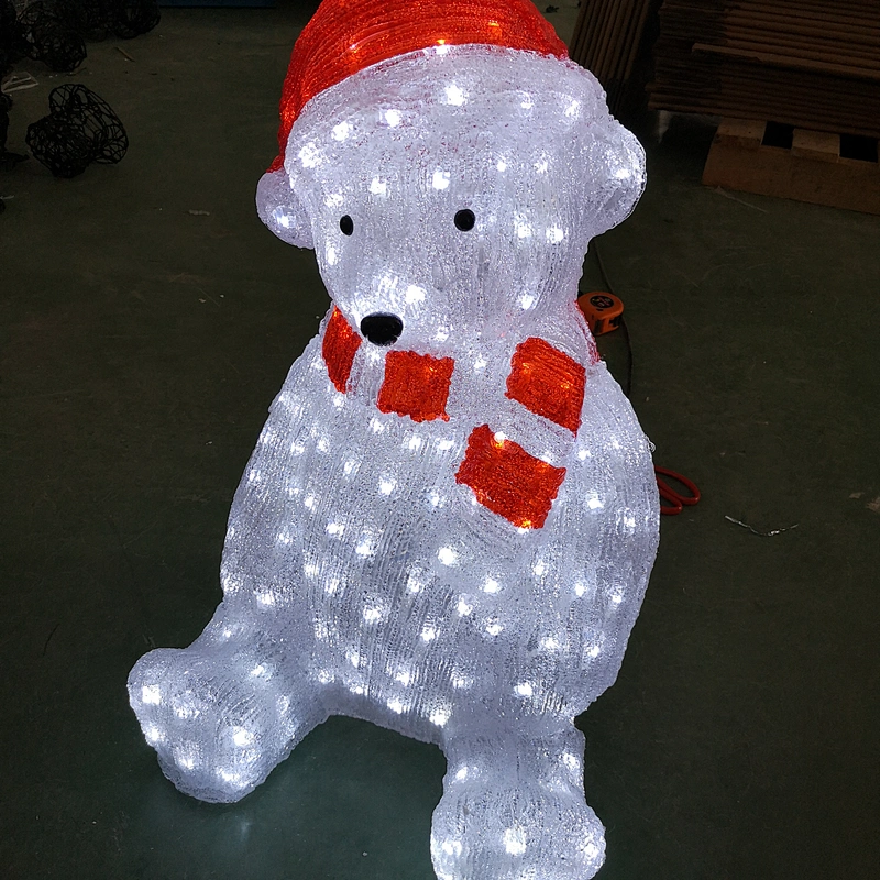 Hot sale Acrylic Motif Light Polar Bear Christmas Lighting