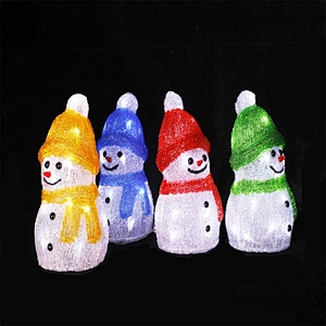 Garden Decoration 3D snowman Sculpture Led Motif Christmas Lights