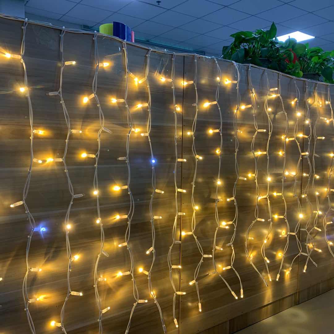 Christmas Wedding Home Party Decorative New Year LED String Lights Flash Curtain Icicle Fairy Garland light