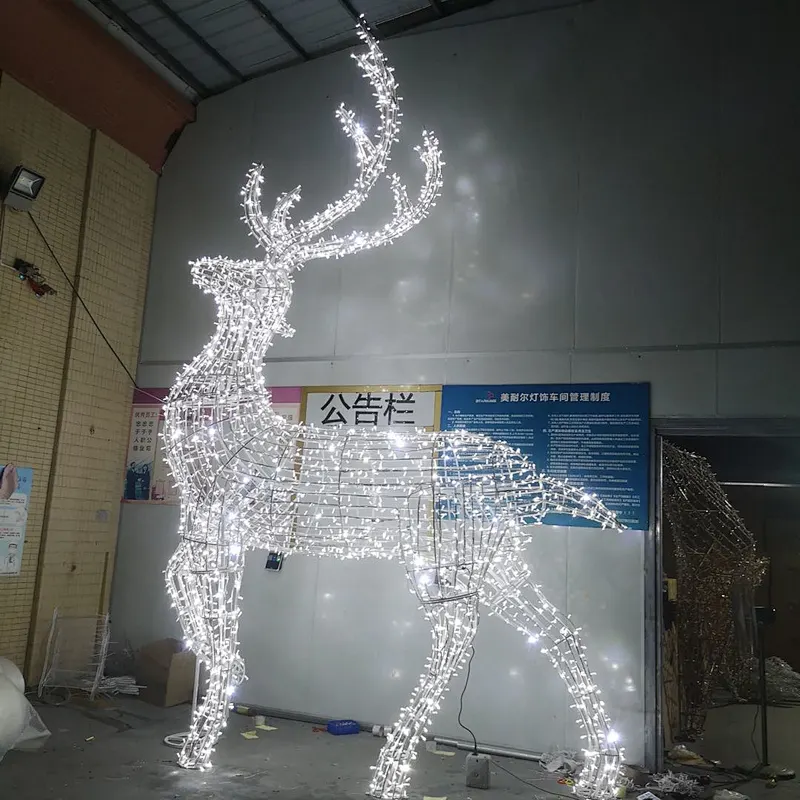 3d LED Christmas Reindeer Outdoor waterproof luminescence  String Deer Lights Motif Light