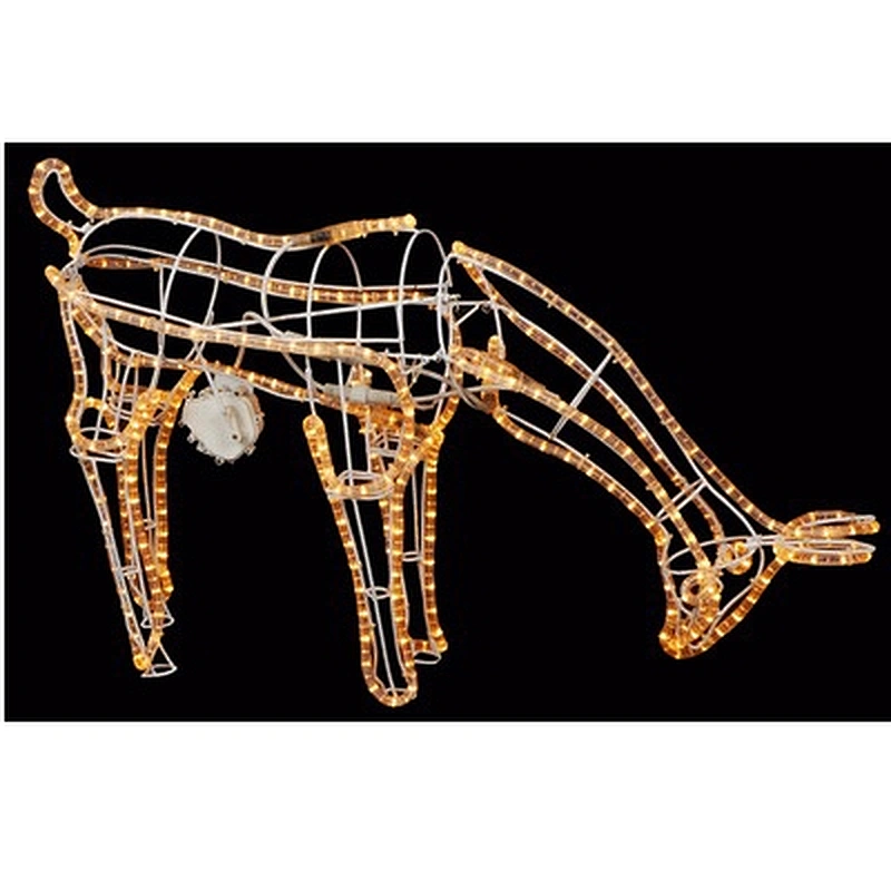 copper wire LED Christmas Reindeer Sled  String Deer Lights Motif Light