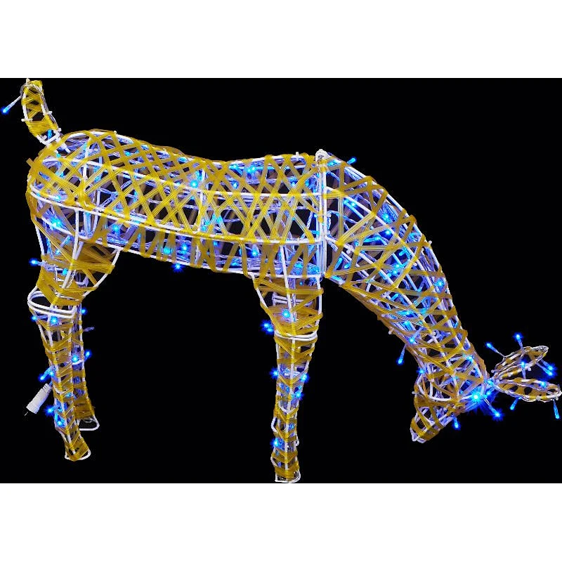 3D best-selling Factory direct wholesale Christmas outdoor waterproof landscape decoration  all kinds of deer led motif light