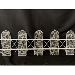 The fence   festival  holiday s decorations  custom color hollowing out ornament scurpture small house  LED motif light