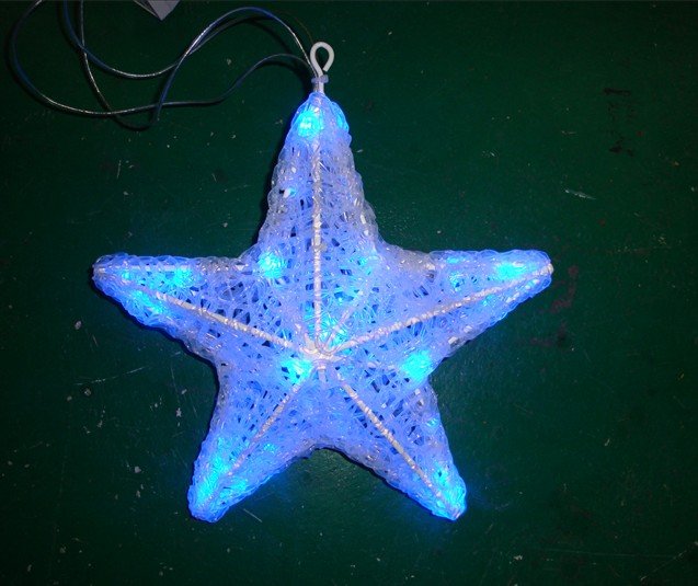 LED Christmas color pentagram   Epoxy model outdoor holiday theme lights, used for street decoration Christmas