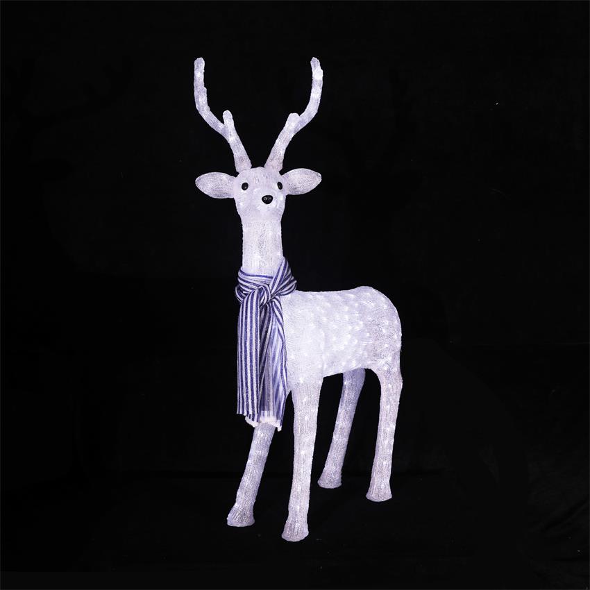 new design deer 3D outdoor acrylic material sculpture led motif light