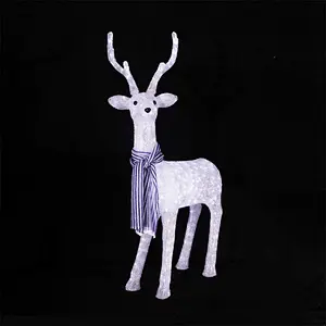 new design deer 3D outdoor acrylic material sculpture led motif light