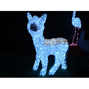 Outdoor 3D Christmas Decorations Santa LED Sculpture   Motif Light