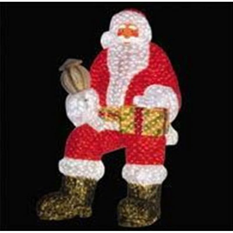 Outdoor 3D Christmas Decorations Santa LED Sculpture   Motif Light