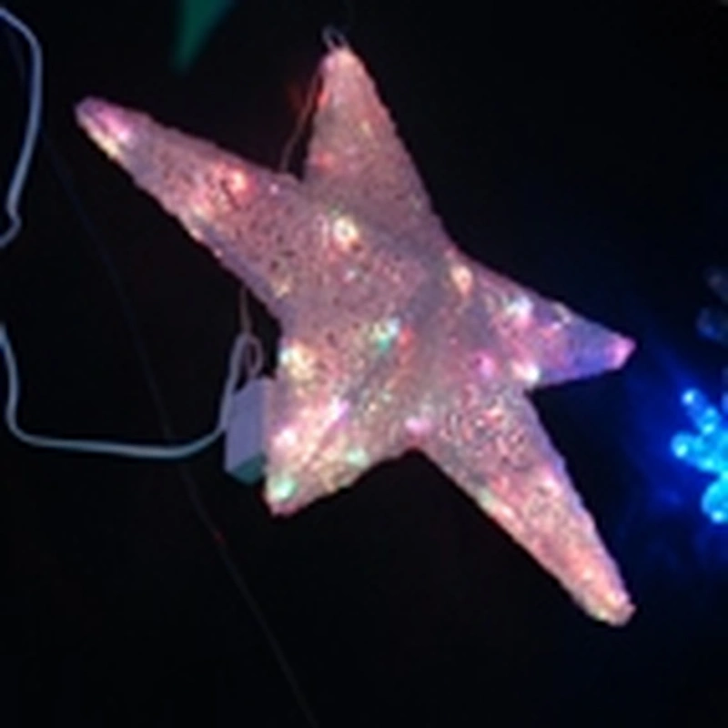 20cm led lcurtain  Starndow   Outdoor Indoor Wall for Christmas Home Garden Decorations   Pentagram lantern Light